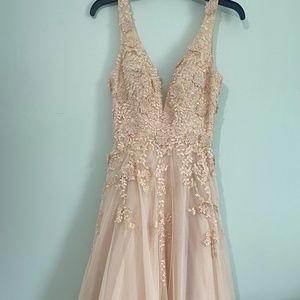 Avery G Prom Dress, rose gold, size 0